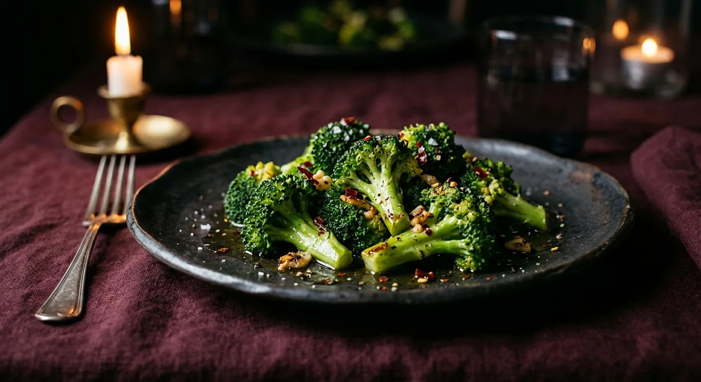 Sautéed broccoli, garlic, oil & chilli