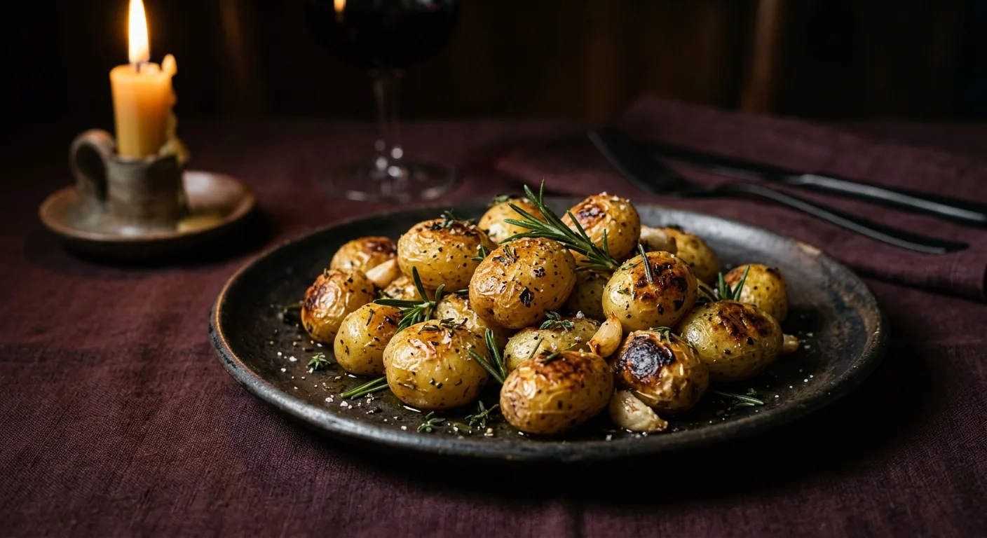 Roasted baby potatoes with herbs